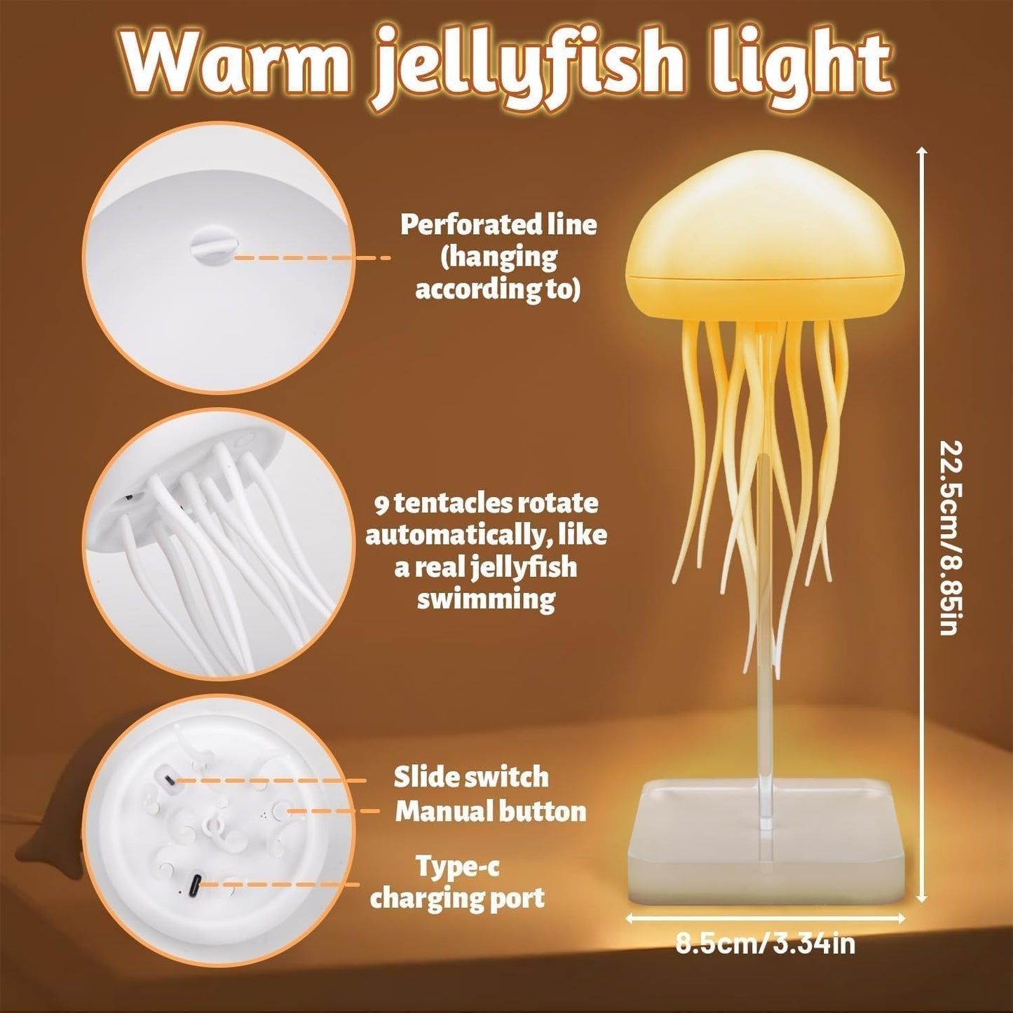 FastFiller® Dancing Jellyfish Lamp – Hypnotic LED Light for Relaxation & Modern Decor
