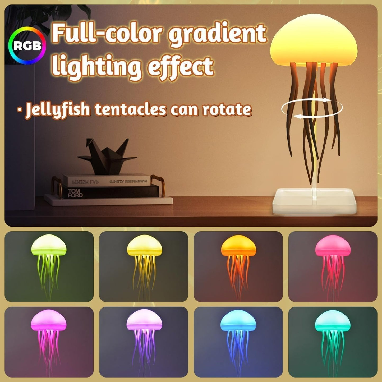 FastFiller® Dancing Jellyfish Lamp – Hypnotic LED Light for Relaxation & Modern Decor